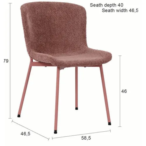 Housecraft Living Maryan eetkamerstoel roze, foto 2