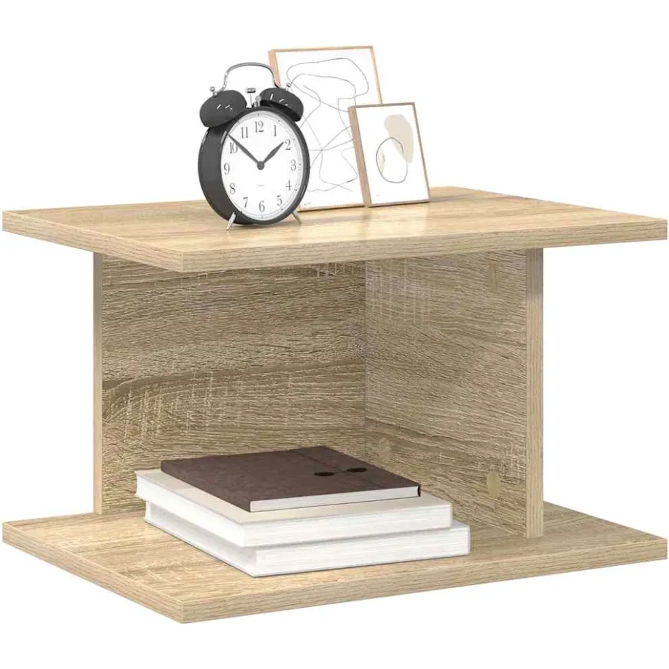 vidaXL Nachtkastje 2 st Sonoma Eiken 40 x 30 x 25 cm Bewerkt hout Bruin