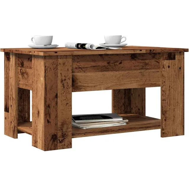 vidaXL Salontafel 79x49x41 cm bewerkt hout oud houtkleurig Bruin