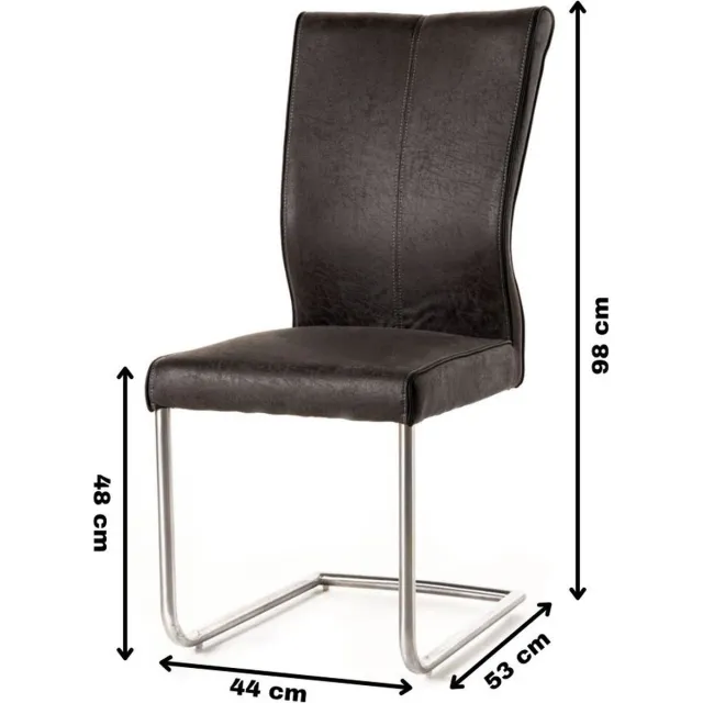 WAYS. Kasjmier eetkamerstoelen – Blauwgrijs – Modern en comfortabel design – Metalen poten – 8 stuks Blauw-Grijs