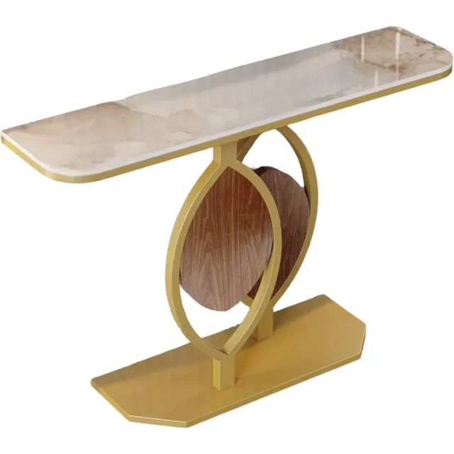 Bolt Edge Consoletafel Royal - Wit/goud - Wandtafel - Marmerlook - Haltafel - Sidetable - 120cm