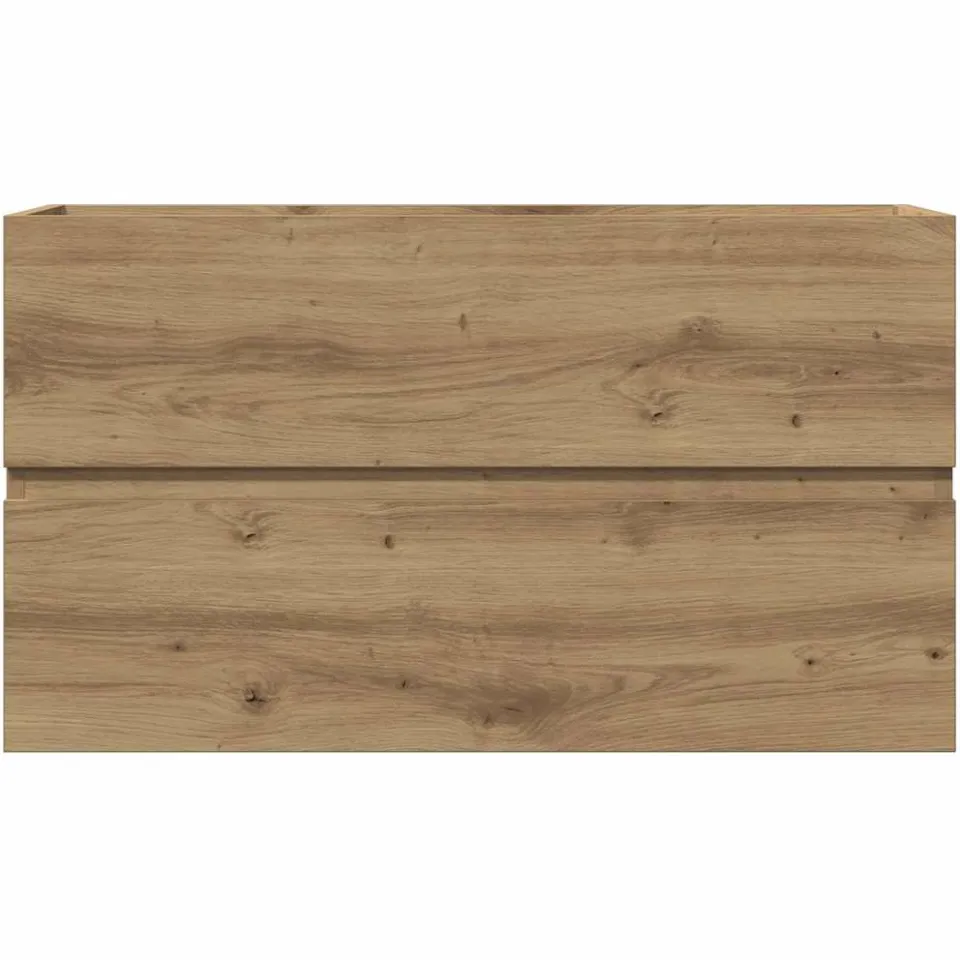 vidaXL Badkamerwandkast 80x38,5x45 cm bewerkt hout artisanaal eiken Bruin
