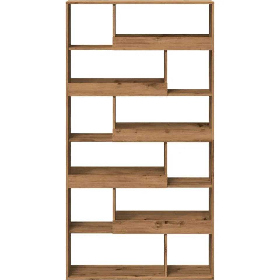 vidaXL Kamerscherm 100x33x187,5 cm bewerkt hout artisanaal eikenkleur Bruin