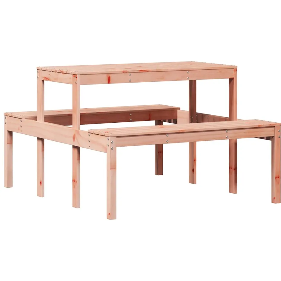 vidaXL Picknicktafel 110x134x75 cm massief douglashout Bruin