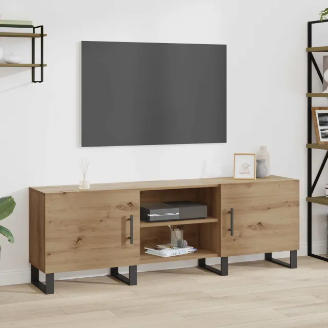 vidaXL TV-kast 150 x 30 x 50 cm Artisan Eiken Bewerkt hout, foto 2