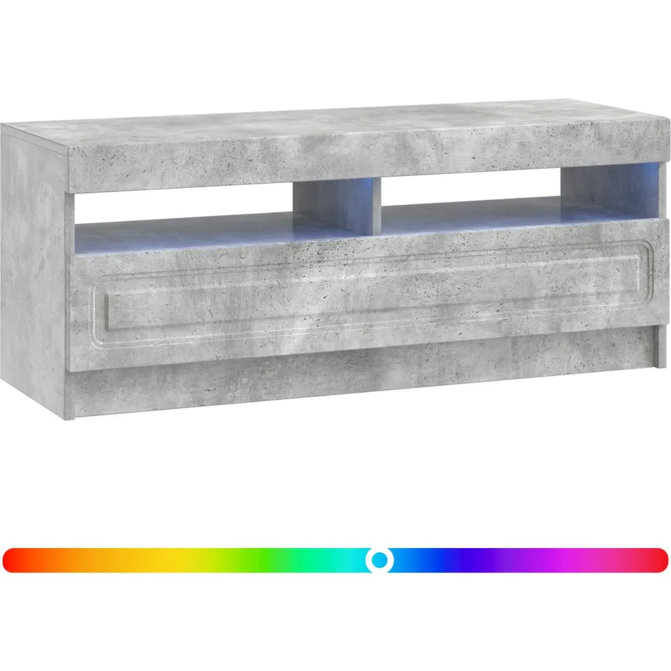 vidaXL LED tv-meubel Betongrijs Bewerkt hout grijs, foto 3