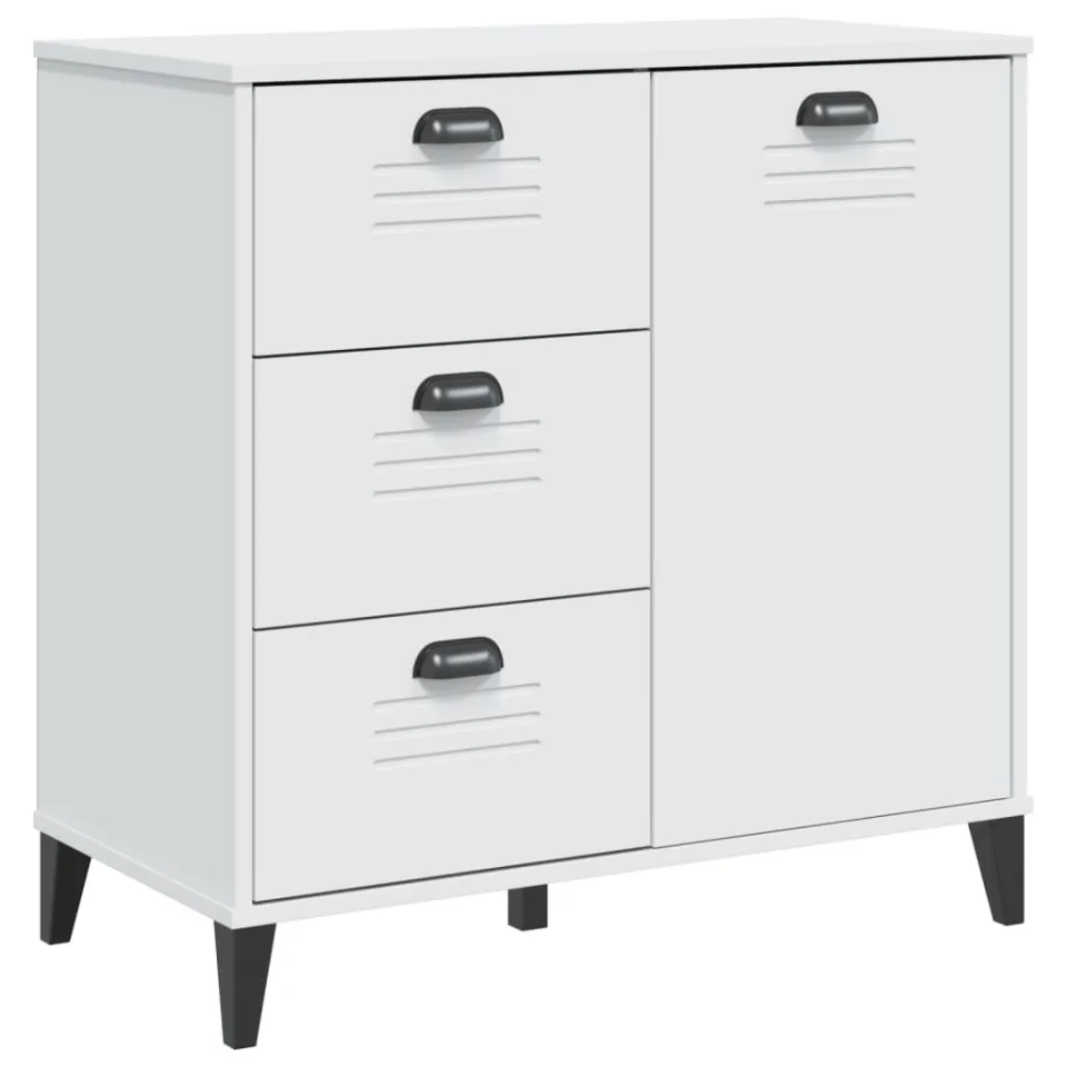 vidaXL Dressoir VIKEN 80x40x80 cm bewerkt hout wit