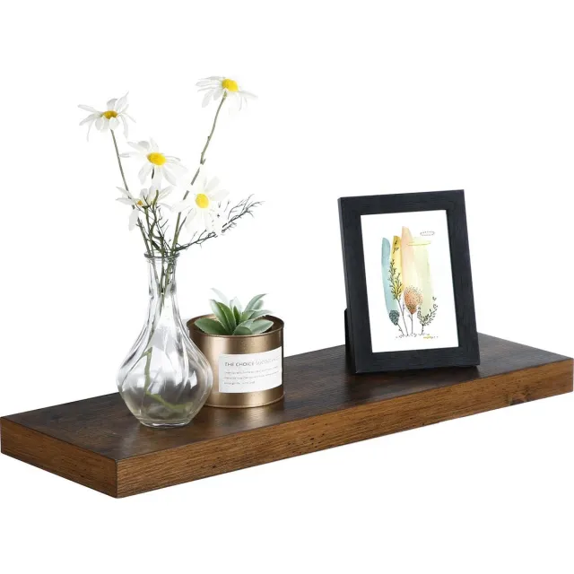 Vasagle Nancy's Wandplank - Boekenplank - Hangplank - 60 x 20 x 3,8CM - Industrieel bruin