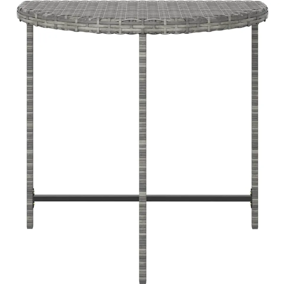 vidaXL Tuintafel 80x50x75 cm poly rattan grijs
