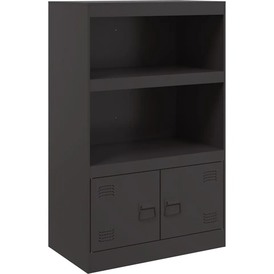 vidaXL Dressoir 67x39x107 cm staal zwart, foto 3