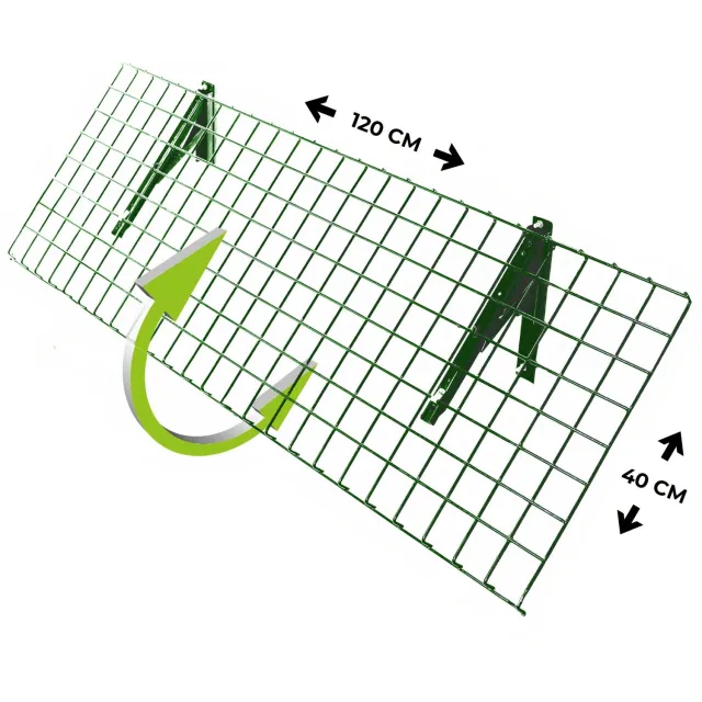 Bio Green Opklaptafel Bruno 40 x 120 cm rvs