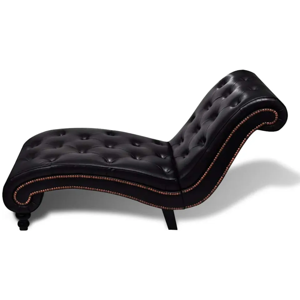 vidaXL Chaise longue kunstleer bruin, foto 4