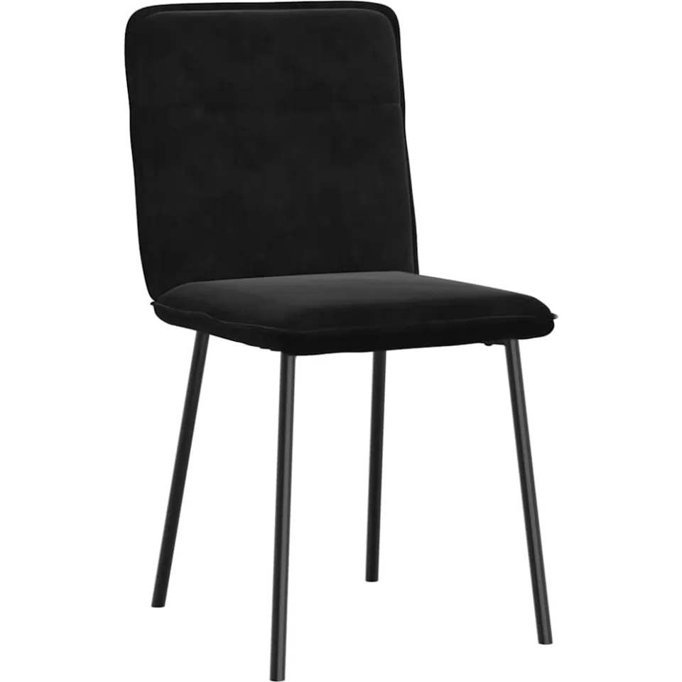 vidaXL Eetkamerstoelen 2 st fluweel zwart, foto 3
