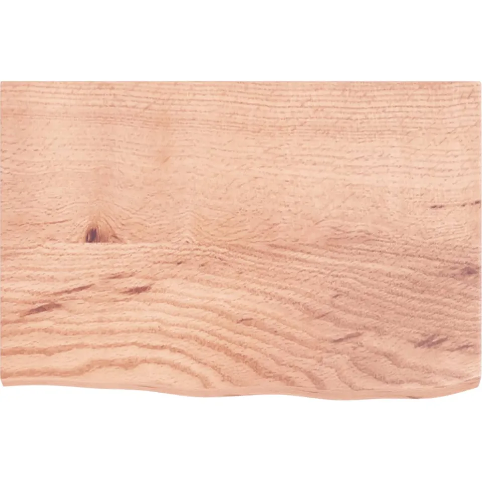 vidaXL Tafelblad 60x40x2 cm behandeld massief eikenhout lichtbruin