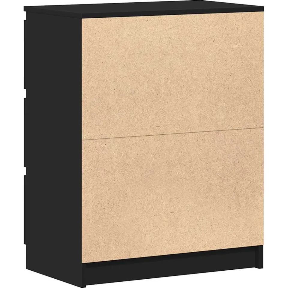 vidaXL Dressoir 60x35x76 cm bewerkt hout zwart, foto 4