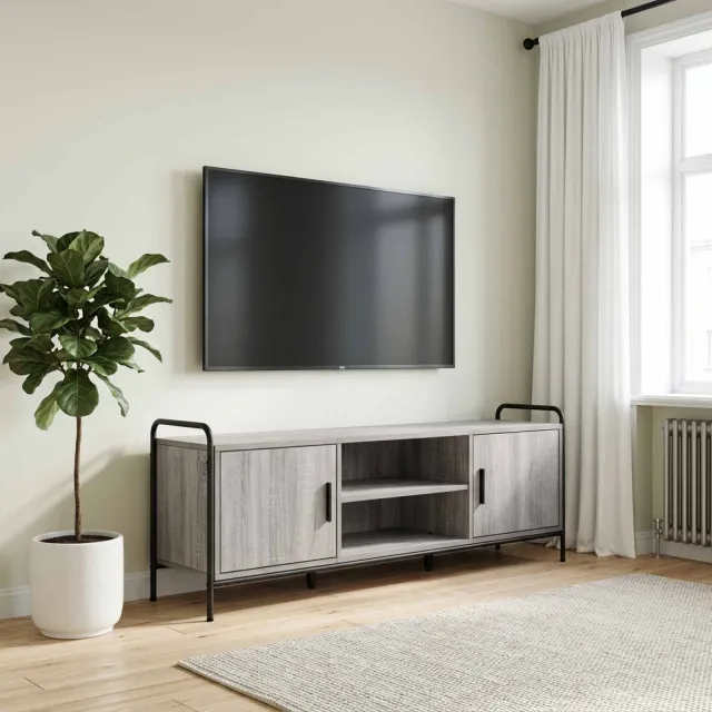vidaXL Tv-meubel 133 x 33 x 50 cm Grijs Sonoma Bewerkt hout, foto 2