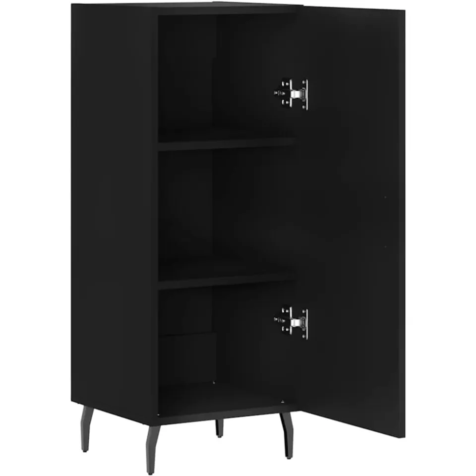 vidaXL Dressoir 34,5x34x90 cm bewerkt hout zwart