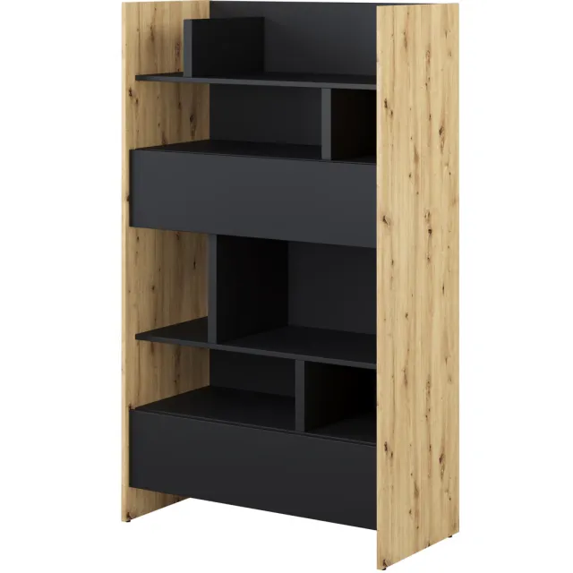 Mobistoxx Boekenkast CONCEPTION PRO 158 cm zwart/artisan eik