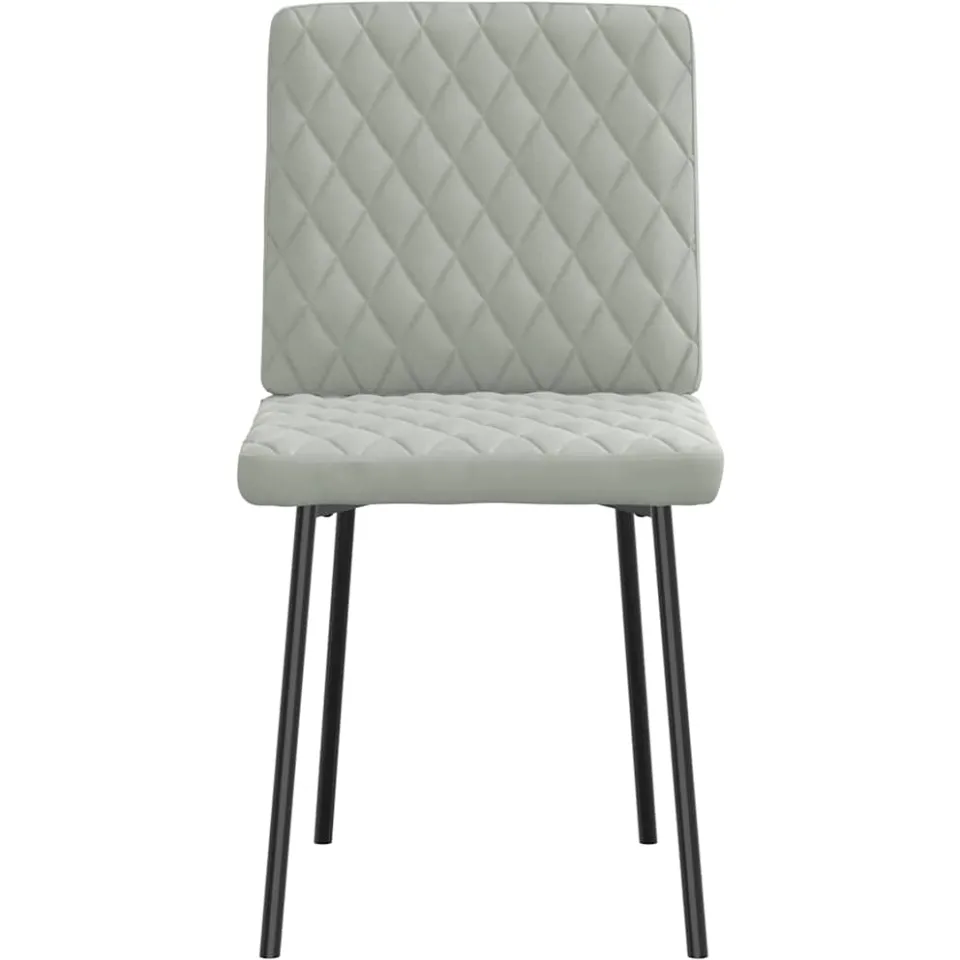 vidaXL Eetkamerstoelen 4 st fluweel lichtgrijs grijs, foto 4