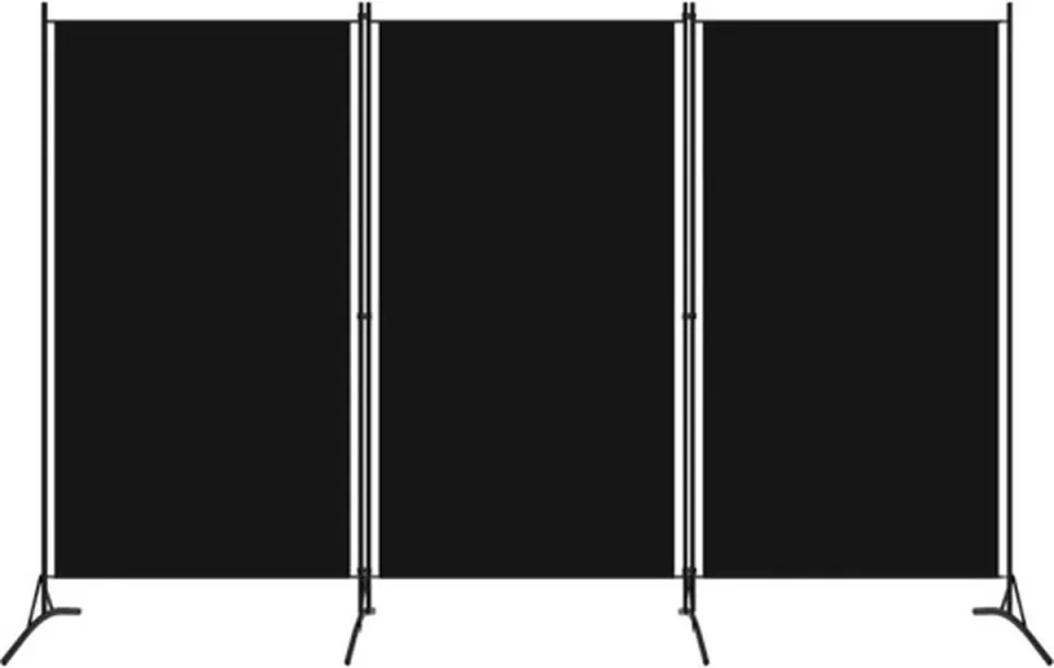 vidaXL Kamerscherm met 3 panelen 260x180 cm zwart, foto 3