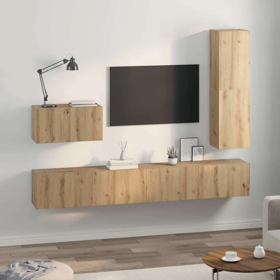 vidaXL Tv-meubelset 4 st 30,5 x 30 x 110 cm Artisan Eiken, foto 4