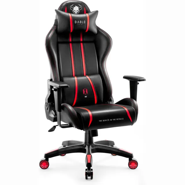 Diablo Chairs Gaming stoel X.One 2.0 - Bureaustoel verstelbaar - Normale maat - Zwart-rood