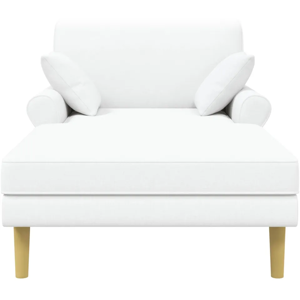 vidaXL Chaise longue Wit Stof