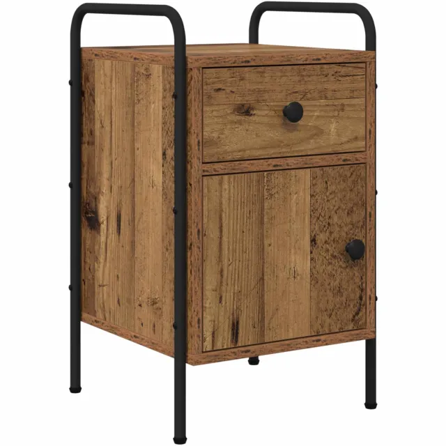 vidaXL Nachtkastje Oud hout 35 x 36,5 x 61 cm Bewerkt hout Bruin