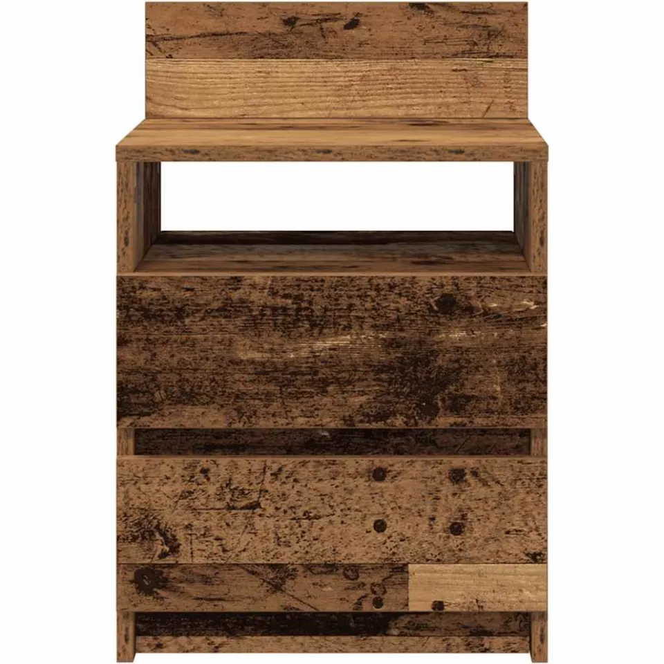 vidaXL Nachtkastjes 2 st met 2 lades 40x33x60 cm oud houtkleurig bruin, foto 4