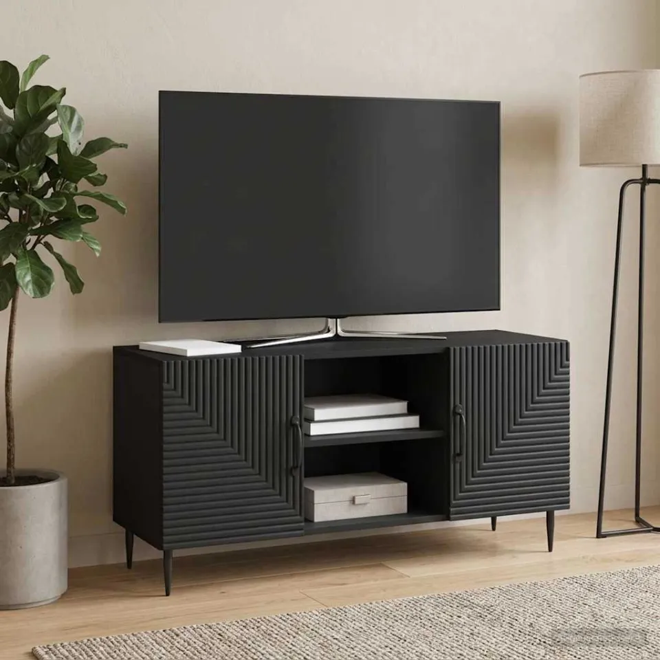 vidaXL TV-kast Zwart 102 x 34,5 x 50 cm Bewerkt hout, foto 4