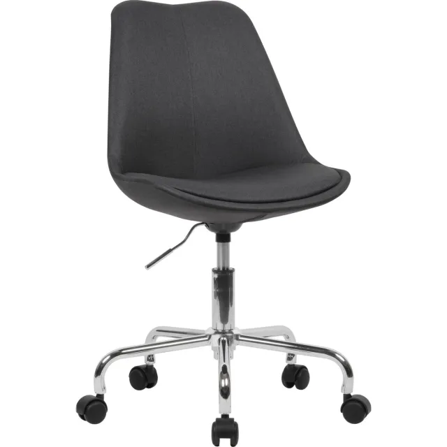Ervesto Bureaustoel fluweel grijs 52 cm breed - SPM1.430