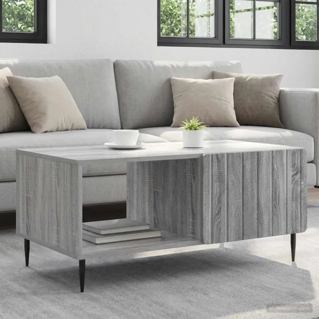 vidaXL Salontafel Grijs Sonoma 90 x 50 x 40 cm Bewerkt hout, foto 2