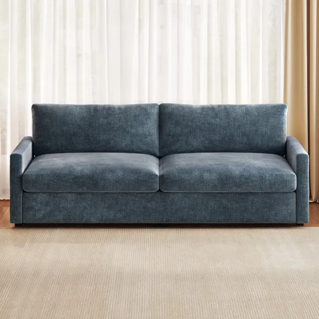 GUYII Bank - Nordic Comfort - 2-Zits Bank - 190 cm - Donkergrijs - Dikke Zachte Rugkussens Blauwgrijs