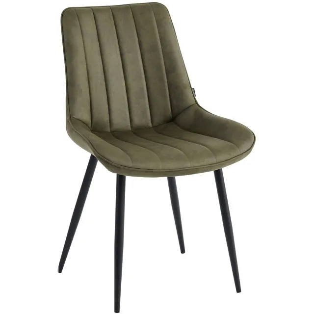 Colenis Verta Eetkamerstoel - Set Van 2 - Groen - Microfiber stof - Design