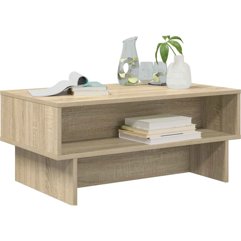 vidaXL Salontafel Sonoma Eiken 80 x 46 x 35 cm Bewerkt hout, foto 3