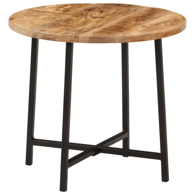 vidaXL Salontafel 45x45x40 cm massief mangohout en ijzer Bruin