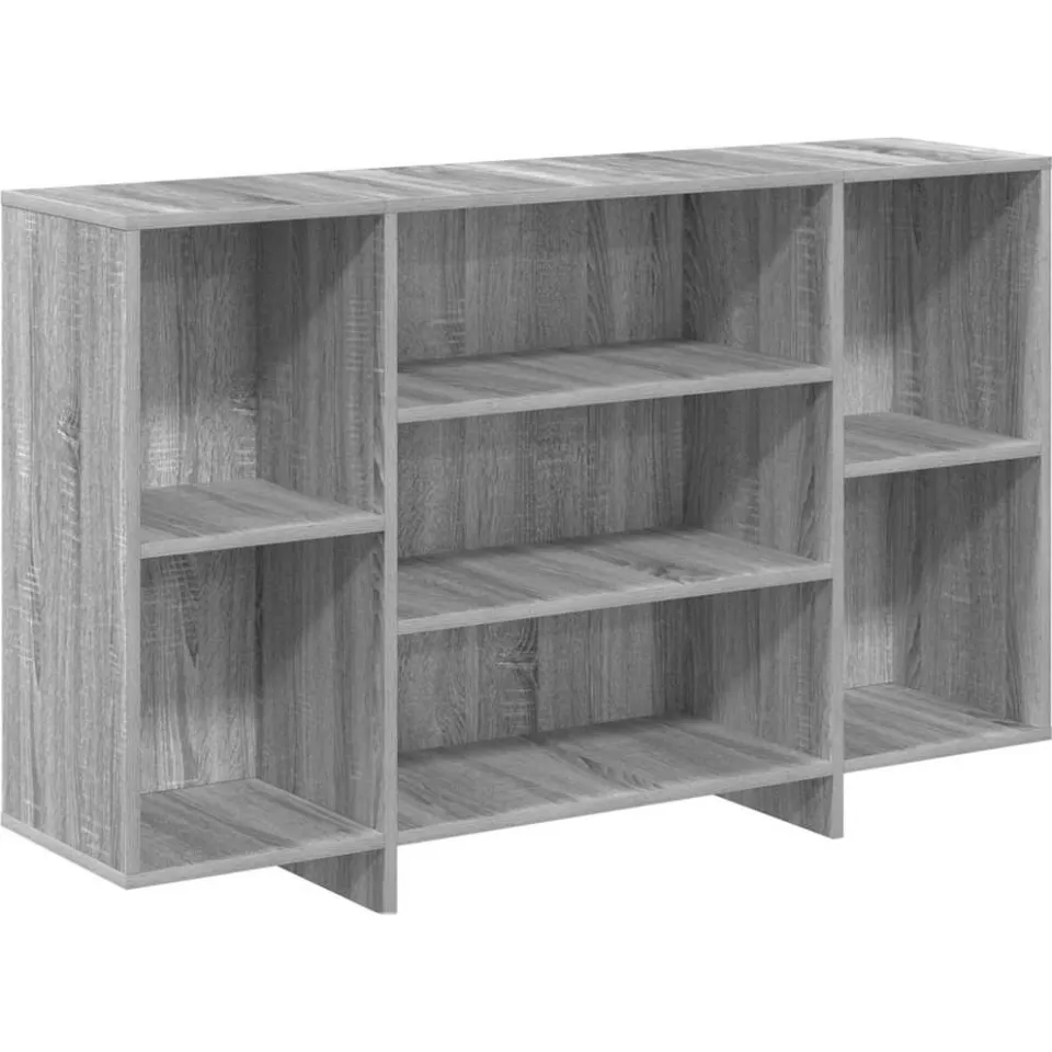 vidaXL Dressoir 120x30x75 cm bewerkt hout grijs sonoma eikenkleurig