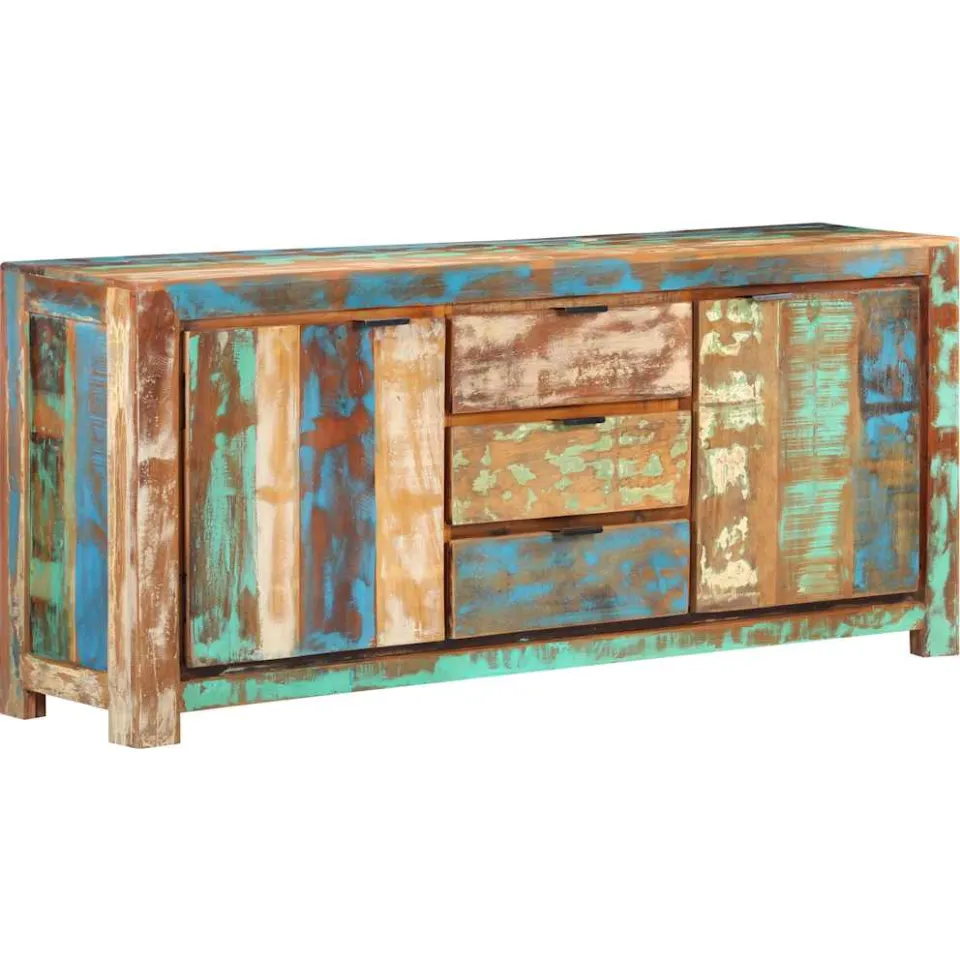 vidaXL Dressoir 175x40x75 cm massief gerecycled hout bruin, foto 4