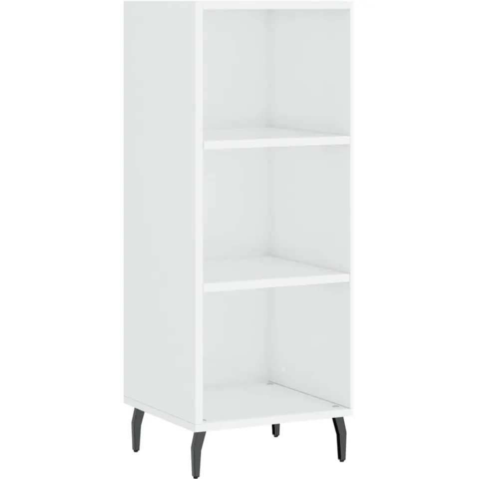 vidaXL Dressoir 34,5x32,5x90 cm bewerkt hout hoogglans wit, foto 3