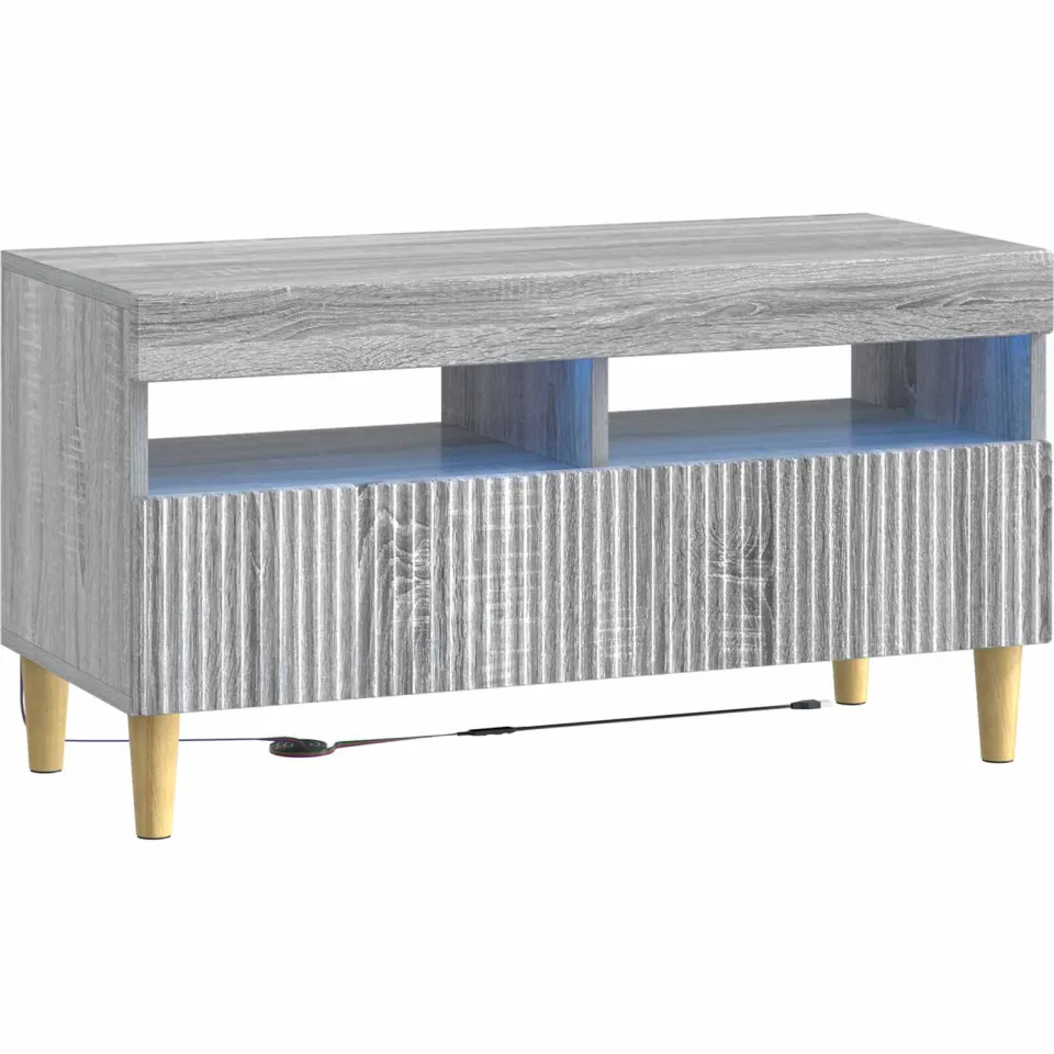 vidaXL LED tv-meubel ARNHEM 81 x 35 x 43 cm Grijs Sonoma Bewerkt hout, foto 3