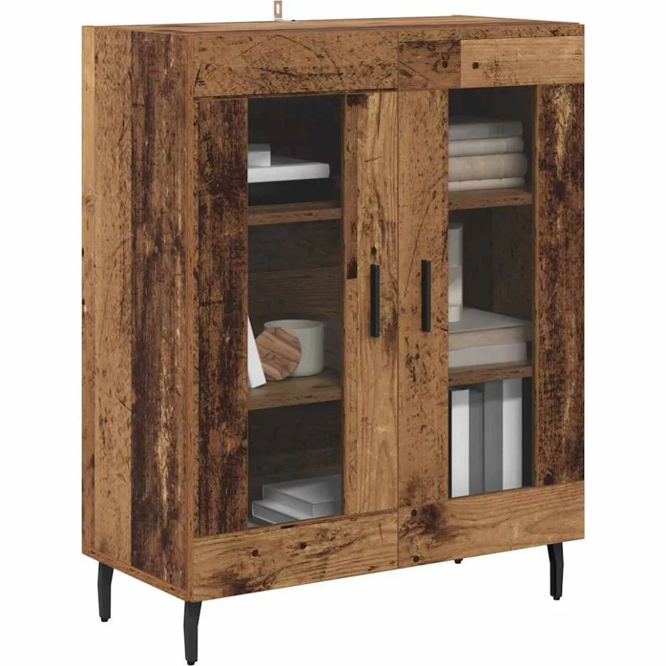 vidaXL Dressoir Oud Hout 69,5 x 34 x 90 cm Bewerkt hout Bruin