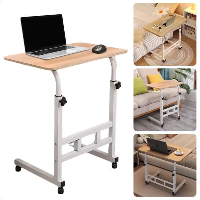 Cheqo Cheqo® Verrijdbare Laptoptafel - Verrijdbaar Bureau - Computertafel - Laptop Standaard - Verstelbare Bedtafel - Banktafel - Bijzettafel - Laptop Tafel - Praktich NTB