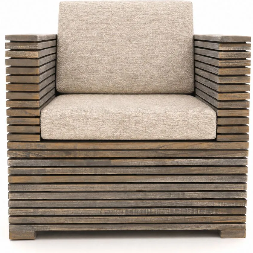 ROUGH Furniture ROUGH-C lounge tuinstoel bruin, foto 3