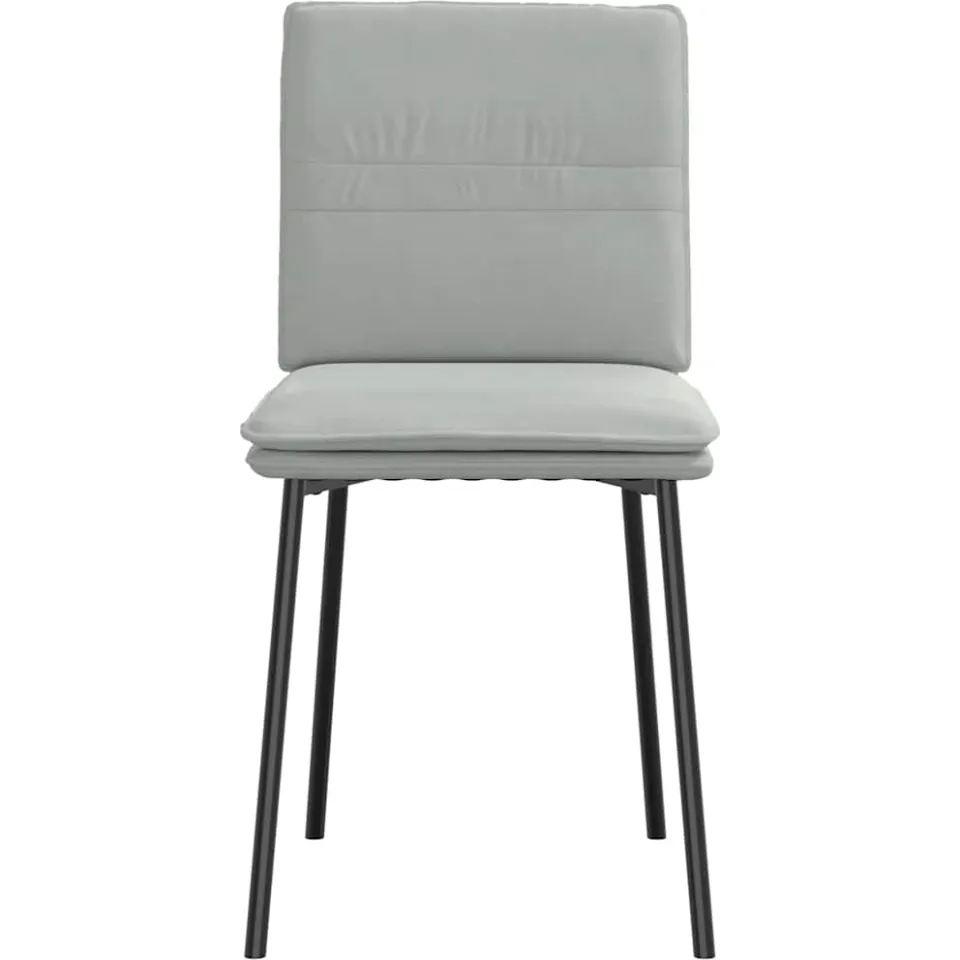 vidaXL Eetkamerstoelen 6 st fluweel lichtgrijs grijs, foto 4