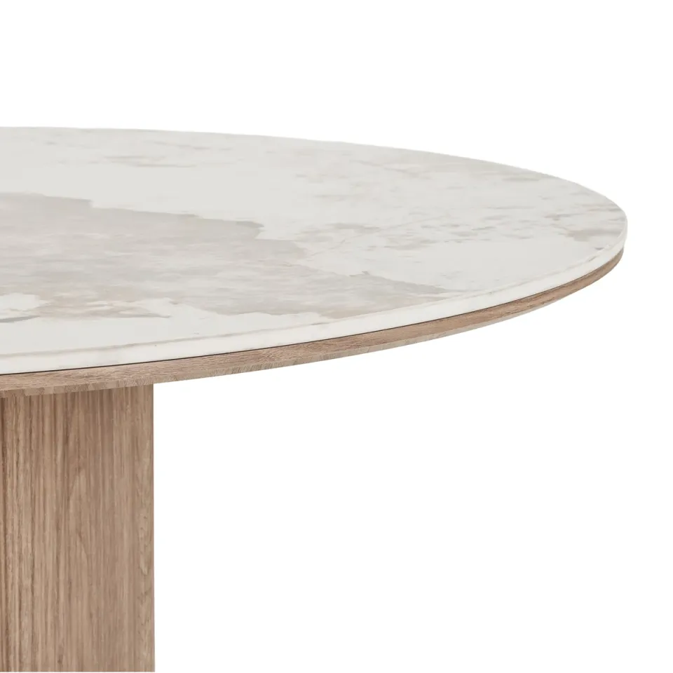 Artichok Ronda houten eettafel met keramiek blad bruin - 210 x 100 cm, foto 5