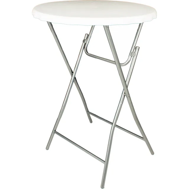 V-Part Statafel 3-delig- Wit - ∅80cm - inklapbaar - partytafel - bartafel