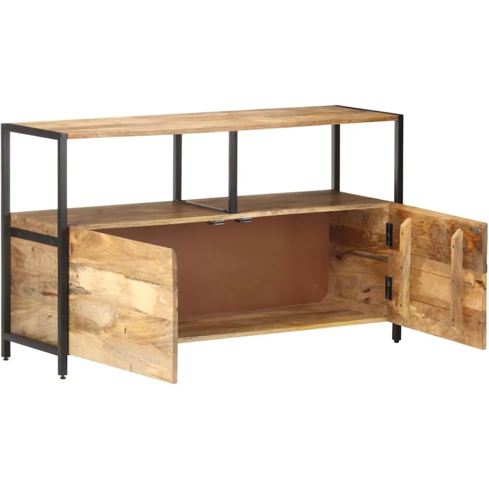 vidaXL Dressoir 110x35x65 cm massief mangohout bruin, foto 2