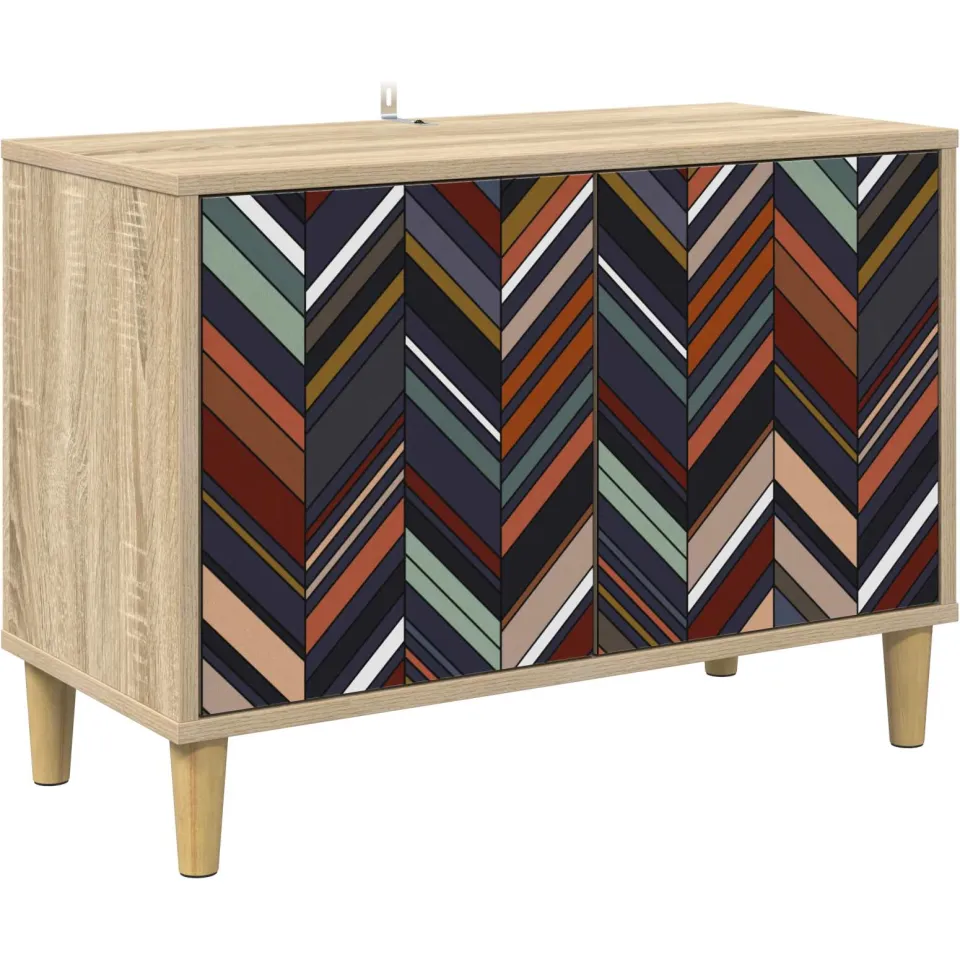 vidaXL Tv-meubel OMMEN 69 x 33 x 50 cm Sonoma Bewerkt hout bruin, foto 3