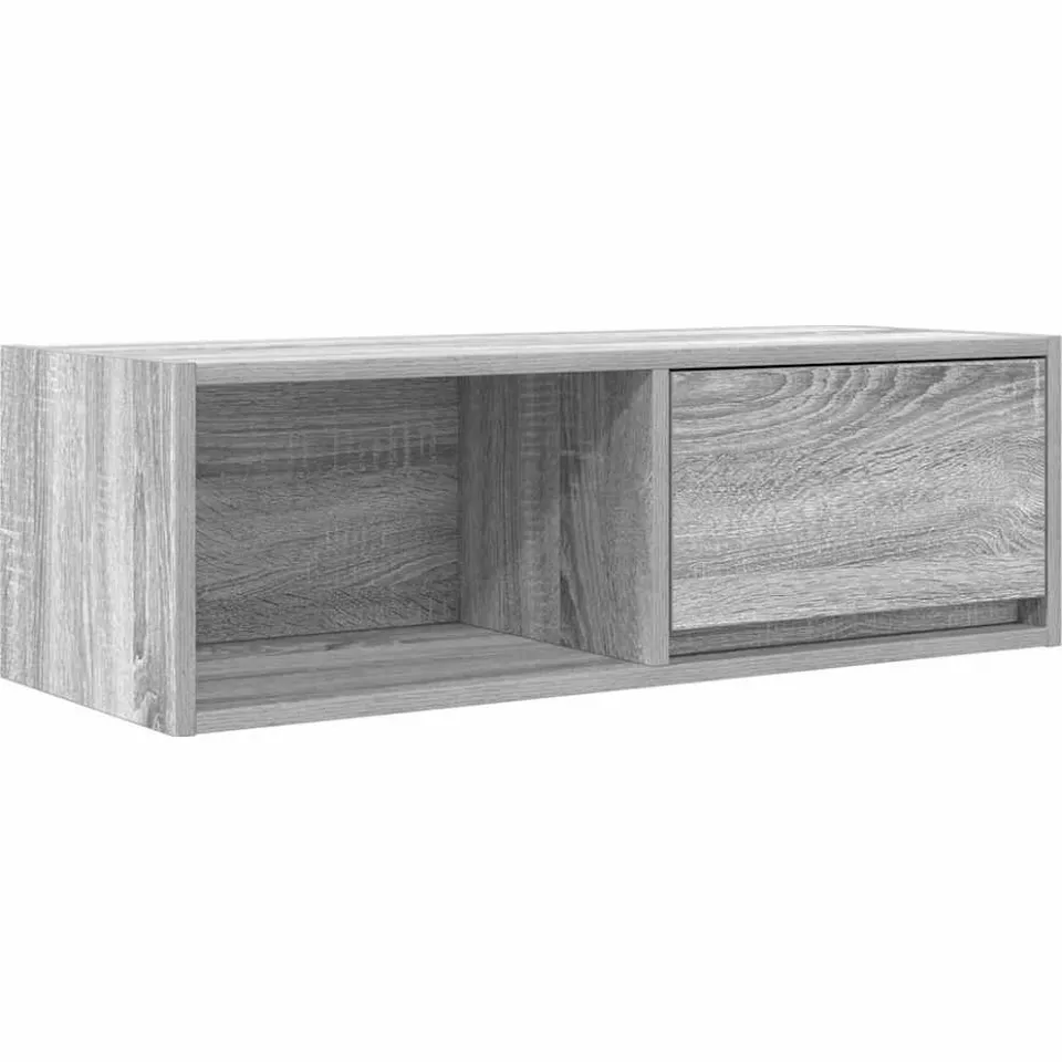 vidaXL Tv-meubel 80x31x25,5 cm bewerkt hout grijs sonoma eikenkleurig