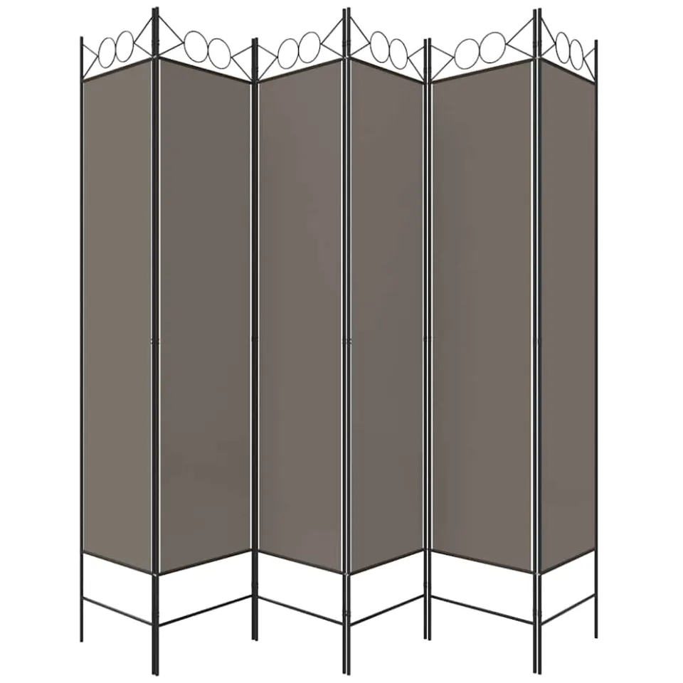 vidaXL Kamerscherm met 6 panelen 240x220 cm stof antracietkleurig, foto 4